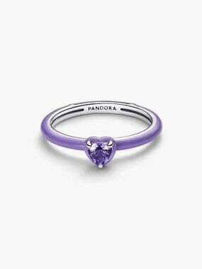 Pandora Purple Chakra Heart Ring